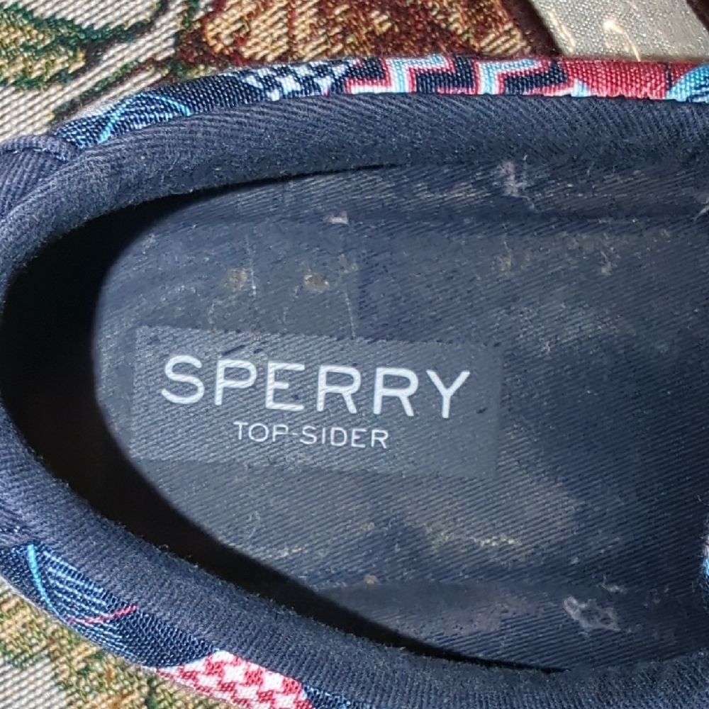 Sperry Men's Patchwork Sneakers - Red, Blue, Black - Picture 2 of 6